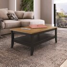 Mesa De Centro Madeira Maciça Simplicidade Artemobili Mel/pre