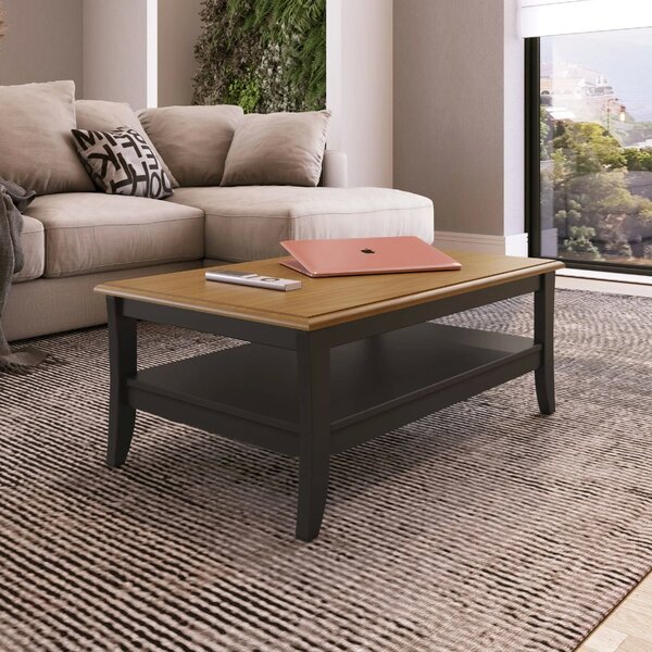 Mesa De Centro Madeira Maciça Simplicidade Artemobili Mel/pre