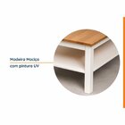 Mesa De Centro Madeira Maciça Vanilla Yescasa Amêndoa/branco