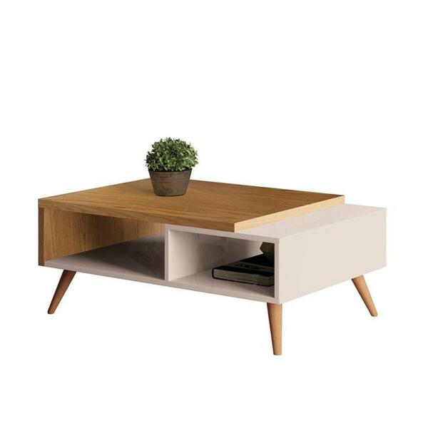 Mesa De Centro Marchê Carvalho Intense/off White