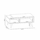 Mesa De Centro Marchê Carvalho Intense/off White