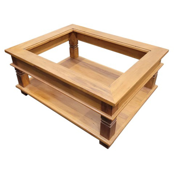 Mesa De Centro Marroquine Em Madeira De Demolição - Cód 379