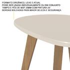 Mesa De Centro Mdf Tampo Curvo 91 Cm 4 Arly