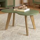 Mesa De Centro Mdf Tampo Curvo 91 Cm 4 Arly