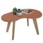 Mesa De Centro Mdf Tampo Curvo 91 Cm 4 Arly