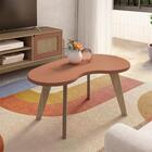 Mesa De Centro Mdf Tampo Curvo 91 Cm 4 Arly