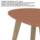 Mesa De Centro Mdf Tampo Curvo 91 Cm 4 Arly