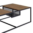 Mesa De Centro Metalic 100x60cm Estilo Industrial Móvel Na Ca