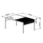 Mesa De Centro Metalic 80x50cm Estilo Industrial Móvel Na Cai