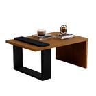 Mesa De Centro Milano Nature Preto Com Detalhe Ripado