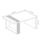 Mesa De Centro Milano Pérola Nature Com Detalhe Ripado