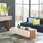 Mesa De Centro Milão Off White E Amêndoa