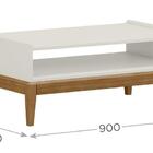 Mesa De Centro Milão Off White/freijó 2911bf - Finestra