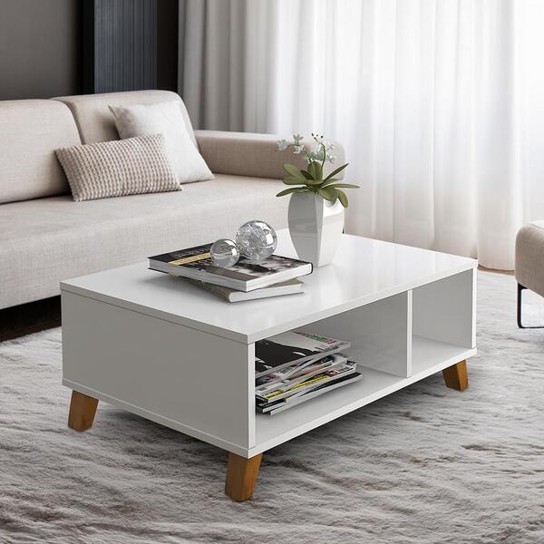 Mesa De Centro Moderna Jordania Branco