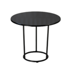 Mesa De Centro Moderna Redonda Robusta Sala Escritório - Preto