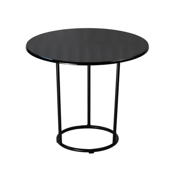 Mesa De Centro Moderna Redonda Robusta Sala Escritório - Preto