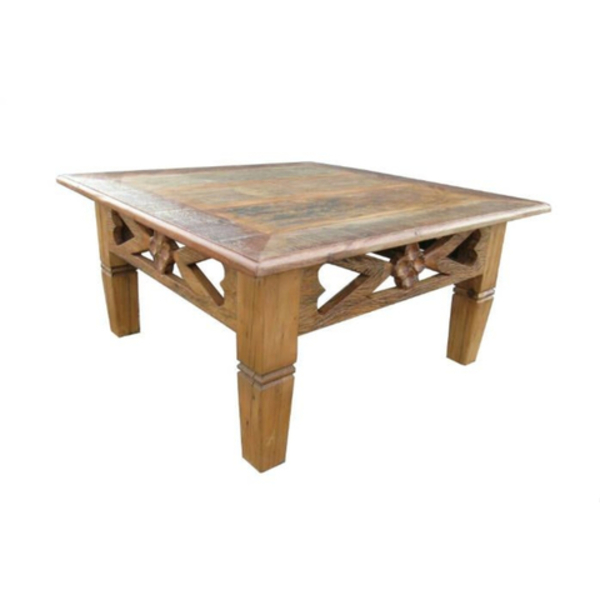 Mesa De Centro Mondo Em Madeira De Demolição - Cód 350