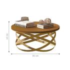 Mesa De Centro Monza Nature Pe Dourado