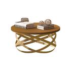 Mesa De Centro Monza Nature Pe Dourado