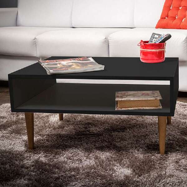 Mesa De Centro Multiuso Porte Urbano Preto