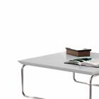 Mesa De Centro Munique 70x70 Cm Branco Com Base Cromada