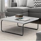 Mesa De Centro Munique 70x70 Cm Branco Com Base Preta