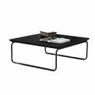 Mesa De Centro Munique 70x70 Cm Preto Com Base Preta