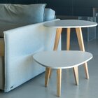 Mesa De Centro Munique  Branco/madeirado