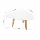 Mesa De Centro Munique  Branco/madeirado