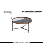 Mesa De Centro Nezuko 57cm Base Grafite Tampo Mármore Preto G