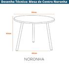 Mesa De Centro Noronha Pequena - Cinza