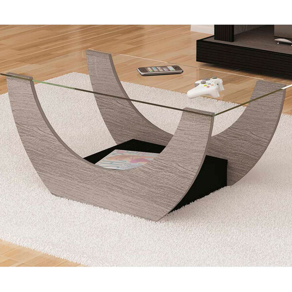 Mesa De Centro Onda - Artely - Cinza / Preto