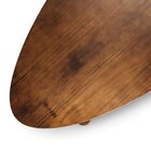 Mesa De Centro Orgânica 158cm Madeira Maciça Cappuccino Cappu