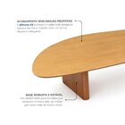 Mesa De Centro Orgânica 158cm Madeira Maciça Mel Mel