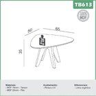 Mesa De Centro Orgânica 65cm 100% Mdf Nature