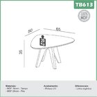 Mesa De Centro Orgânica 65cm 100% Mdf Nature