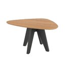 Mesa De Centro Orgânica 65cm Dalla Costa Freijó/preto