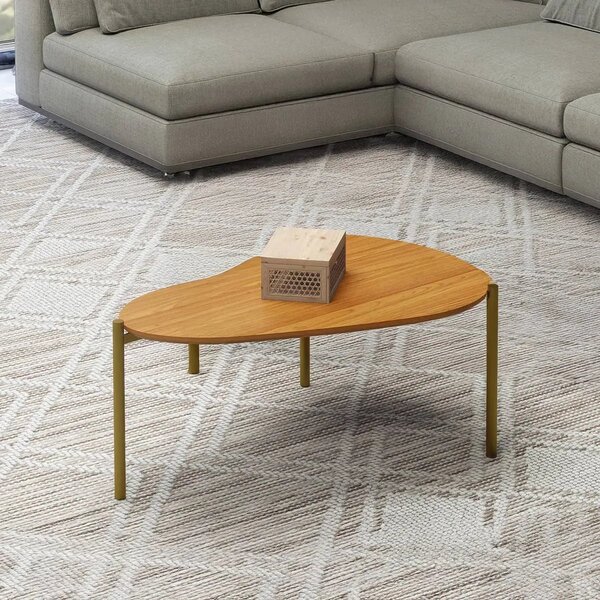 Mesa De Centro Orgânica 70cm 100% Mdf Freijó Madeirado