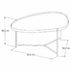 Mesa De Centro Orgânica Alamanda Com Espelho Castanho/bronze