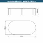 Mesa De Centro Orgânica Complementos Hanover 120 Cm