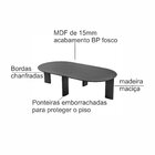 Mesa De Centro Orgânica Complementos Nero 120 Cm