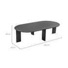 Mesa De Centro Orgânica Complementos Nero 120 Cm