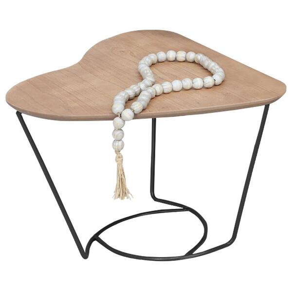 Mesa De Centro Organica Coraçao Amendoa Base Metal Nacc