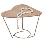 Mesa De Centro Organica Coraçao Amendoa Base Metal Nacc