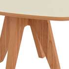 Mesa De Centro Orgânica Mille Freijó E Off White 35 Cm