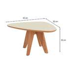 Mesa De Centro Orgânica Mille Freijó E Off White 35 Cm