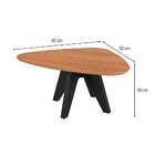 Mesa De Centro Orgânica Mille Freijó E Preta 30 Cm