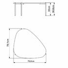 Mesa De Centro Organica Pe Metal Pr 28014 Artesano