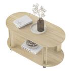 Mesa De Centro Oval 91cm Com Rodízios Multimóveis Cr45310