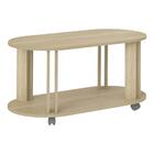 Mesa De Centro Oval 91cm Com Rodízios Multimóveis Cr45310